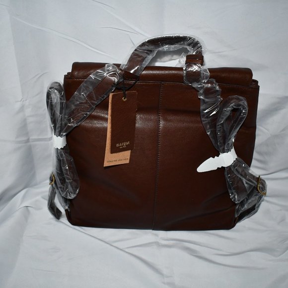 Margot Zoey Leather Backpack in Chocolate #M0058BPKCHO NWT main image 5